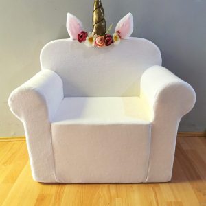 Unikornis fotel, egyszarvú fotel, plüss fotel